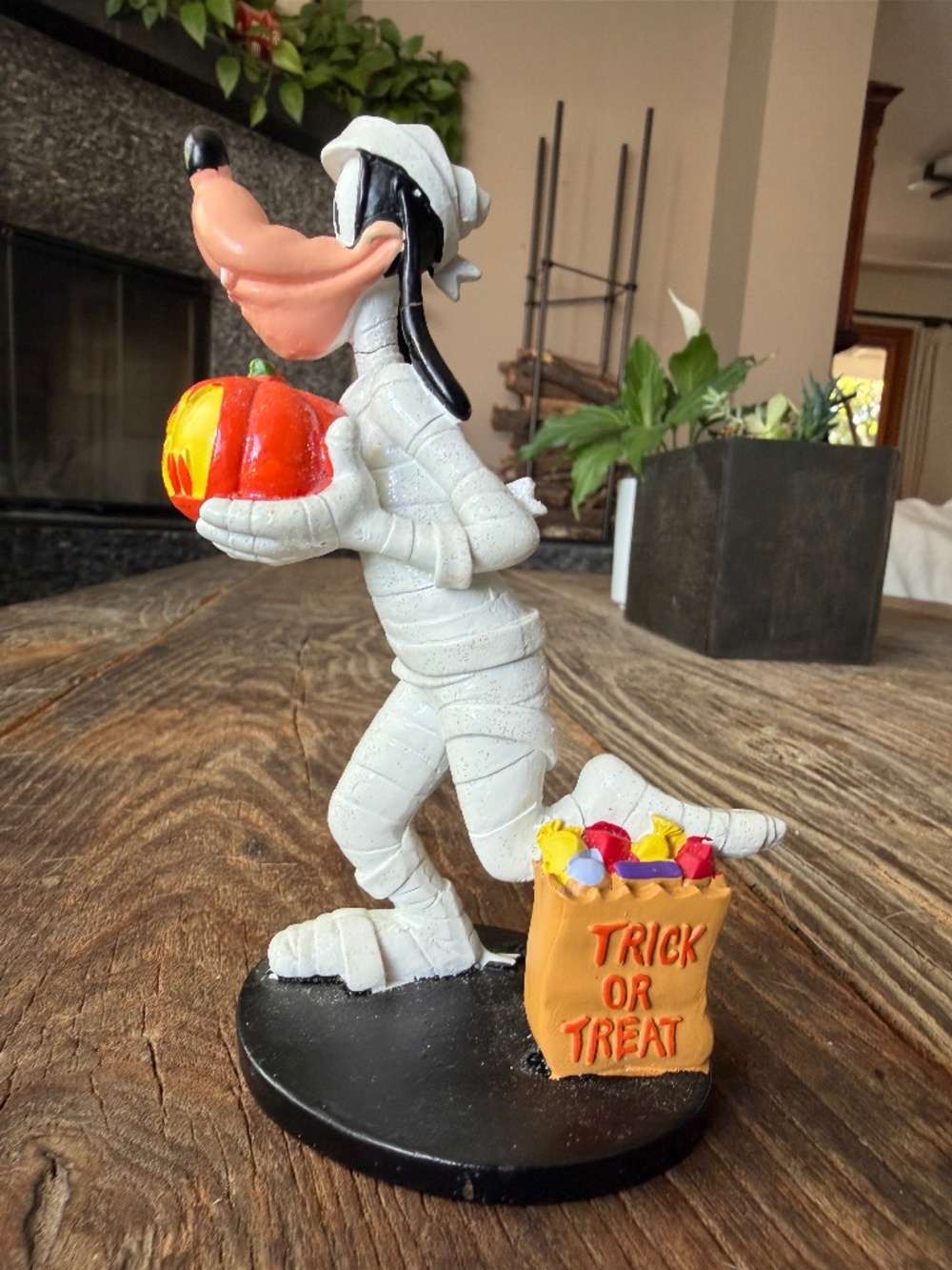 Disney Goofy as Mummy Halloween Figurine - Vintage